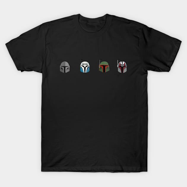 Mando Helmets T-Shirt by ChopperDesign